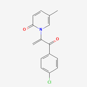 molecular formula C15H12ClNO2 B12663772 2(1H)-Pyridinone, 1-(1-(4-chlorobenzoyl)ethenyl)-5-methyl- CAS No. 108664-27-3