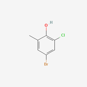 molecular formula C7H6BrClO B1266378 4-溴-2-氯-6-甲基苯酚 CAS No. 7530-27-0