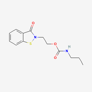 2-(3-oxo-1,2-benzothiazol-2-yl)ethyl N-propylcarbamate