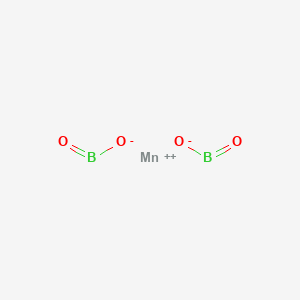 molecular formula B2MnO4 B12663807 Diboron manganese tetraoxide CAS No. 40105-04-2