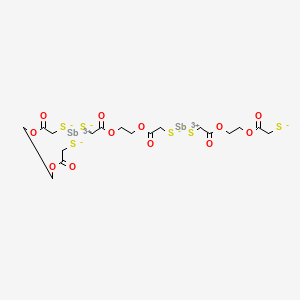 molecular formula C18H24O12S6Sb2 B12663815 Diantimony(3+) triethylene hexakis(sulphidoacetate) CAS No. 93776-64-8