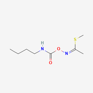 molecular formula C8H16N2O2S B12663845 Ethanimidothioic acid, N-(((butylamino)carbonyl)oxy)-, methyl ester CAS No. 62490-39-5