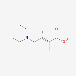 molecular formula C9H17NO2 B12663863 4-(Diethylamino)-2-methyl-2-butenoic acid CAS No. 84196-09-8