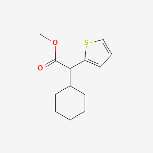 molecular formula C13H18O2S B12663890 Methyl alpha-cyclohexylthiophen-2-acetate CAS No. 55504-38-6