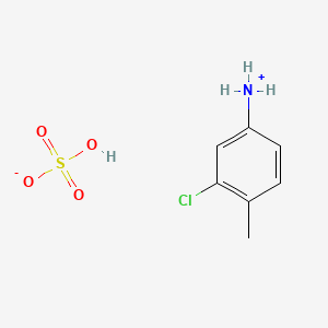 molecular formula C7H10ClNO4S B12663897 3-Chloro-4-methylanilinium hydrogen sulphate CAS No. 7745-88-2