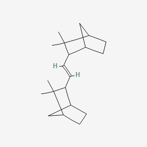 molecular formula C20H32 B12663934 Bicyclo(2.2.1)heptane, 2,2-dimethyl-3-methylene-, dimer CAS No. 35138-79-5