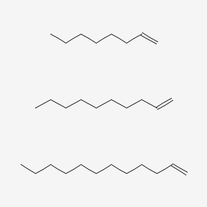 molecular formula C30H60 B12663940 Dec-1-ene;dodec-1-ene;oct-1-ene CAS No. 158562-62-0