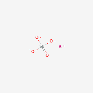 molecular formula KO4Sb-2 B12663982 Antimonate (SbO31-), potassium CAS No. 14459-60-0