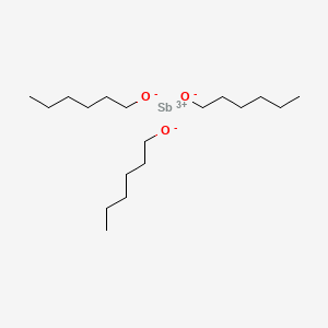 molecular formula C18H39O3Sb B12664007 Antimony tri(hexanolate) CAS No. 93840-05-2