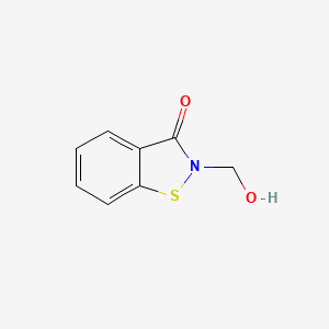 molecular formula C8H7NO2S B12664010 N-(Hydroxymethyl)-1,2-benzisothiazolin-3-one CAS No. 7035-94-1