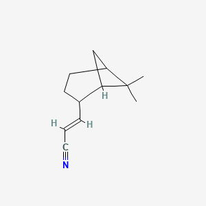 molecular formula C12H17N B12664029 3-(6,6-Dimethylbicyclo(3.1.1)hept-2-yl)acrylonitrile CAS No. 79570-08-4