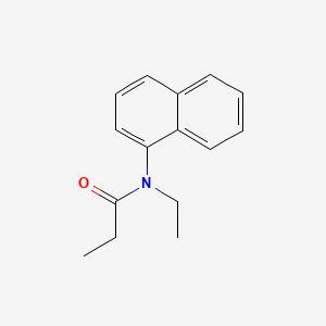 molecular formula C15H17NO B12664032 Propionamide, N-ethyl-N-1-naphthyl- CAS No. 14278-87-6