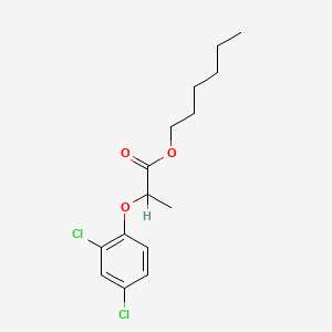 molecular formula C15H20Cl2O3 B12664052 Hexyl 2-(2,4-dichlorophenoxy)propionate CAS No. 94043-03-5