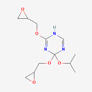 molecular formula C12H19N3O5 B12664061 6-Isopropoxy-4,6-bis(oxiranylmethoxy)-1,3,5-triazine CAS No. 85896-24-8