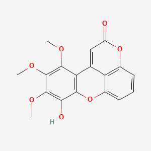 Hydroxytrimethoxy-2H-pyrano(2,3,4-kl)xanthen-2-one