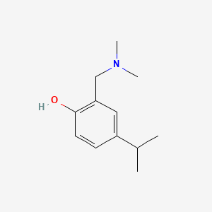 molecular formula C12H19NO B12664149 Phenol, 2-((dimethylamino)methyl)-4-(1-methylethyl)- CAS No. 92697-04-6