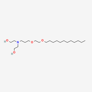 molecular formula C21H45NO4 B12664211 2,2'-[[3-[2-(Dodecyloxy)ethoxy]propyl]imino]bisethanol CAS No. 97259-63-7