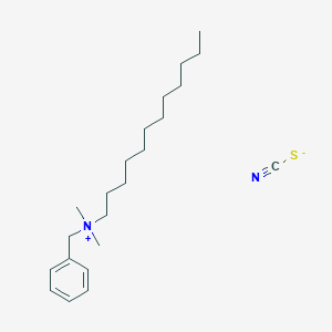 molecular formula C22H38N2S B12664214 Benzyldodecyldimethylammonium thiocyanate CAS No. 85909-51-9