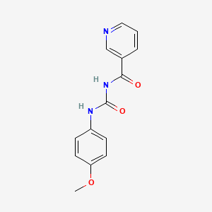 molecular formula C14H13N3O3 B12664222 N-[[(4-Methoxyphenyl)amino]carbonyl]nicotinamide CAS No. 70593-32-7