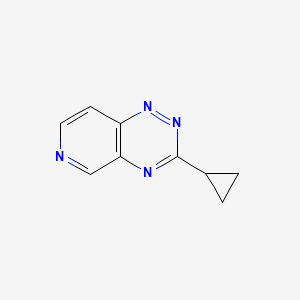 molecular formula C9H8N4 B12664249 3-Cyclopropyl-pyrido(3,4-e)(1,2,4)triazine CAS No. 121845-49-6