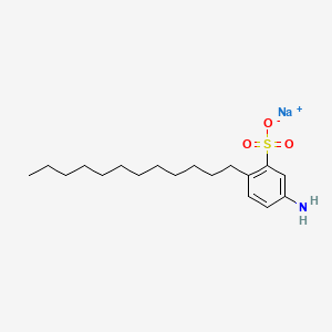 molecular formula C18H30NNaO3S B12664280 Sodium 5-amino-2-dodecylbenzenesulphonate CAS No. 94199-51-6