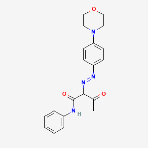 molecular formula C20H22N4O3 B12664285 2-[[4-(Morpholino)phenyl]azo]acetoacetanilide CAS No. 84604-33-1