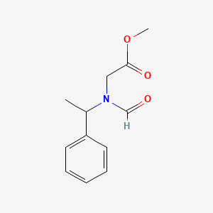 molecular formula C12H15NO3 B12664343 Methyl N-formyl-N-(1-phenylethyl)glycinate CAS No. 84100-48-1