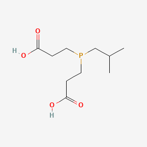 molecular formula C10H19O4P B12664350 Propanoic acid, 3,3'-((2-methylpropyl)phosphinylidene)bis- CAS No. 99542-75-3