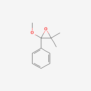 molecular formula C11H14O2 B12664356 Oxirane, 2-methoxy-3,3-dimethyl-2-phenyl- CAS No. 13694-96-7