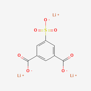 molecular formula C8H3Li3O7S B12664365 Trilithium 5-sulphonatoisophthalate CAS No. 71686-04-9