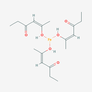 molecular formula C18H30FeO6 B12664392 Tris(hexane-2,4-dionato-O,O')iron CAS No. 39114-45-9