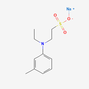 molecular formula C11H16NNaO3S B12664429 Sodium 2-(ethyl(3-methylphenyl)amino)ethanesulphonate CAS No. 6923-65-5