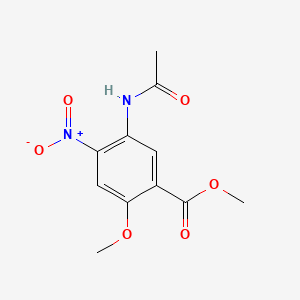 molecular formula C11H12N2O6 B12664466 Methyl 5-(acetylamino)-2-methoxy-4-nitrobenzoate CAS No. 79893-20-2