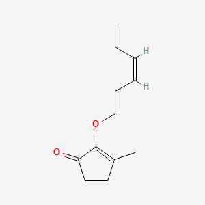 molecular formula C12H18O2 B12664508 (Z)-2-(Hex-3-enyloxy)-3-methylcyclopent-2-en-1-one CAS No. 84604-62-6