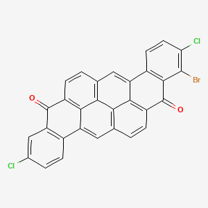 molecular formula C30H11BrCl2O2 B12664527 8,16-Pyranthrenedione, bromo-2,10-dichloro- CAS No. 74398-73-5