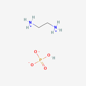 molecular formula C2H11N2O4P B12664533 Ethylenediammonium hydrogen phosphate CAS No. 85408-23-7