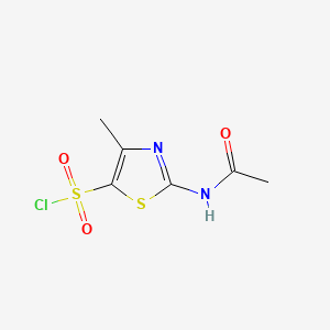 molecular formula C6H7ClN2O3S2 B1266460 2-乙酰氨基-4-甲基噻唑-5-磺酰氯 CAS No. 69812-29-9