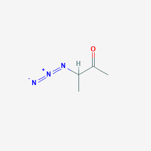 molecular formula C4H7N3O B12664638 2-Butanone, 3-azido- CAS No. 98022-59-4