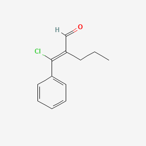 molecular formula C12H13ClO B12664644 2-(Chlorophenylmethylene)valeraldehyde CAS No. 84100-49-2