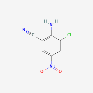 molecular formula C7H4ClN3O2 B1266466 2-Amino-3-chloro-5-nitrobenzonitrile CAS No. 20352-84-5