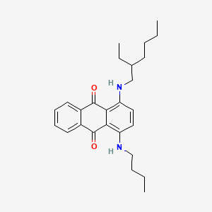 molecular formula C26H34N2O2 B12664704 1-(Butylamino)-4-[(2-ethylhexyl)amino]anthraquinone CAS No. 85455-53-4