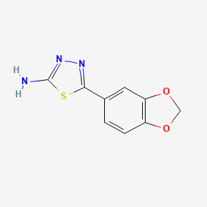 B1266481 5-(1,3-Benzodioxol-5-yl)-1,3,4-thiadiazol-2-amine CAS No. 28004-60-6