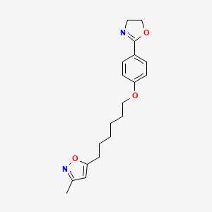 Isoxazole, 5-(6-(4-(4,5-dihydro-2-oxazolyl)phenoxy)hexyl)-3-methyl-