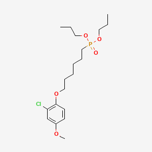 Phosphonic acid, (6-(2-chloro-4-methoxyphenoxy)hexyl)-, dipropyl ester