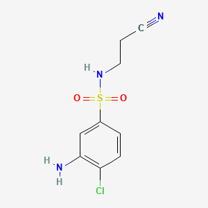 molecular formula C9H10ClN3O2S B1266509 3-氨基-4-氯-N-(2-氰乙基)苯磺酰胺 CAS No. 64415-13-0