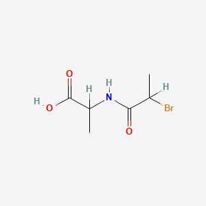 molecular formula C6H10BrNO3 B1266517 N-(DL-2-溴丙酰基)-DL-丙氨酸 CAS No. 31654-38-3