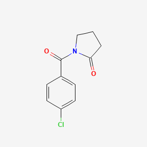 molecular formula C11H10ClNO2 B12665342 2-Pyrrolidinone, 1-(4-chlorobenzoyl)- CAS No. 119980-10-8