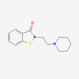 molecular formula C14H18N2OS B12665351 2-[2-(1-piperidinyl)ethyl]-1,2-benzisothiazol-3(2H)-one CAS No. 69577-09-9