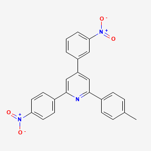 molecular formula C24H17N3O4 B12665375 4-(3-Nitrophenyl)-6-(4-nitrophenyl)-2-(p-tolyl)pyridine CAS No. 71720-45-1