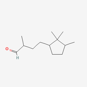 molecular formula C13H24O B12665387 alpha,2,2,3-Tetramethylcyclopentanebutyraldehyde CAS No. 94201-30-6